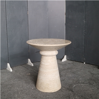 Chess Shape Beige Travertine Side Table Chess Shape Beige Travertine Side Table