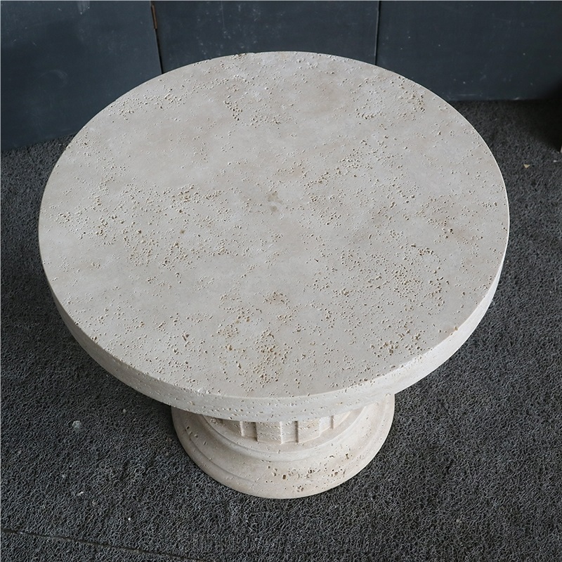 Classical Style Beige Travertine Coffee Table