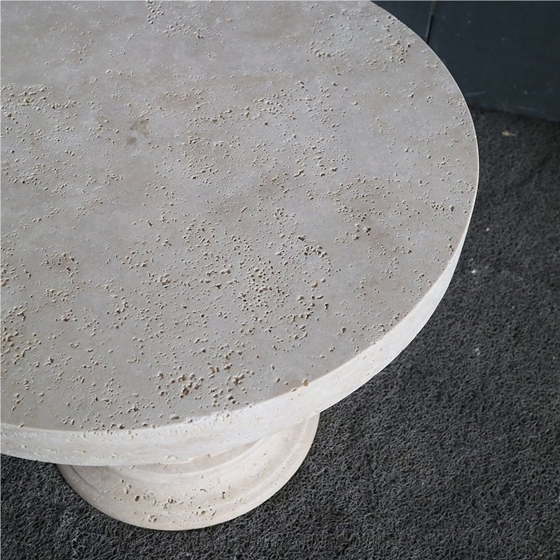 Classical Style Beige Travertine Coffee Table