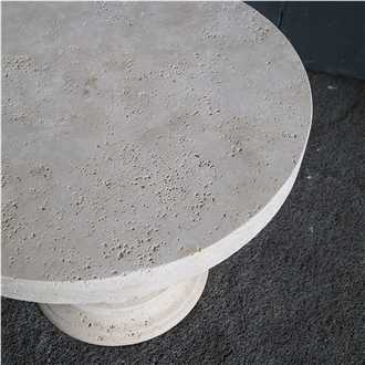 Classical Style Beige Travertine Coffee Table