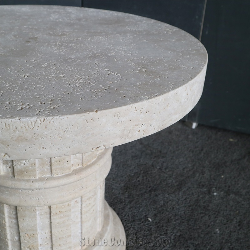 Classical Style Beige Travertine Coffee Table