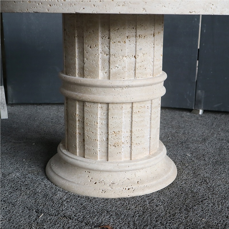 Classical Style Beige Travertine Coffee Table