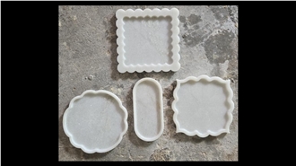 White Marble Trays, Stone Plates White Marble Trays, Stone Plates