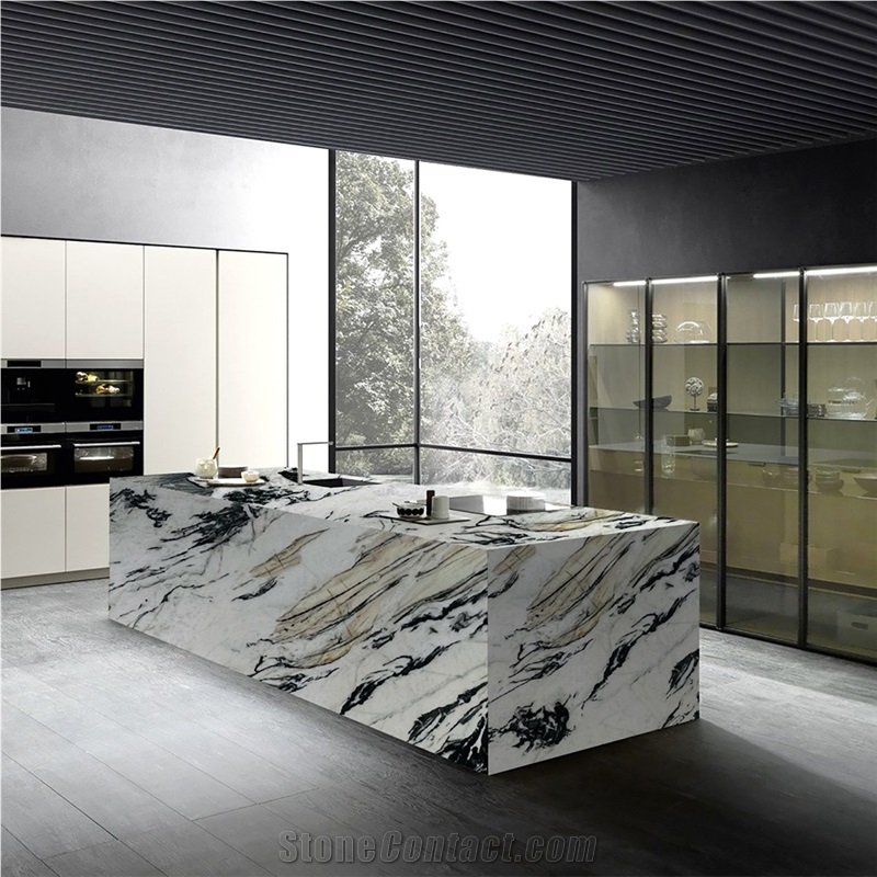 Custom Modern Design Cristallo Quebec Quartzite Slabs