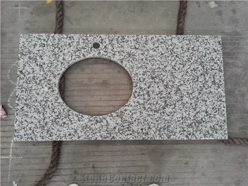 G439 Granite Puning White Flower Bathroom Countertop