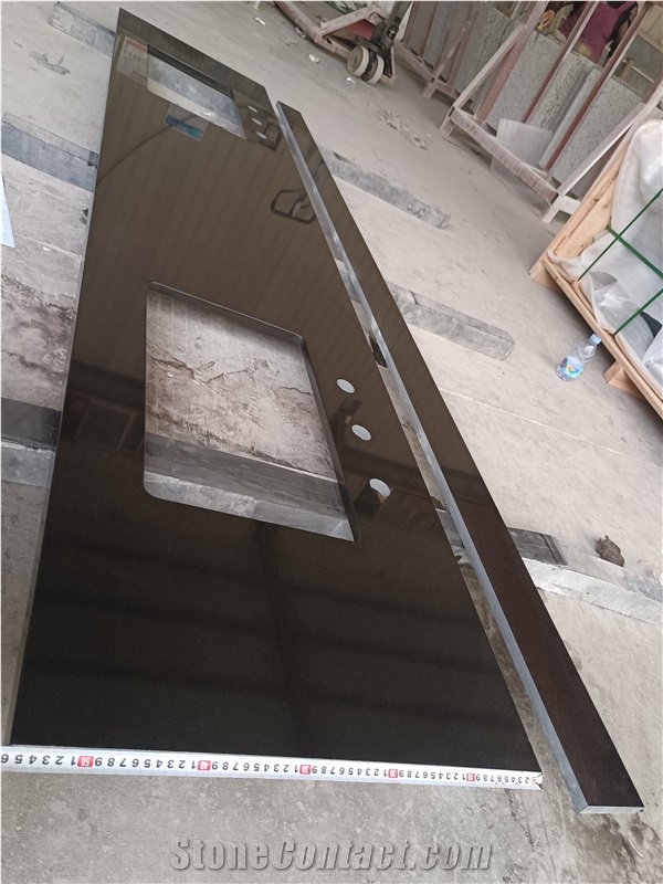 High-Quality Absolute Black Granite Kitchen Countertop