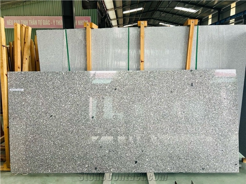 (Vietnam Granite) Rock Ville - Suoi Lau White Granite Slabs