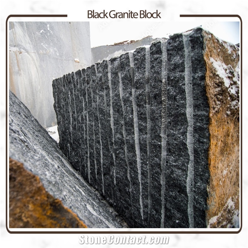 Iran Black Tiger Granite Blocks