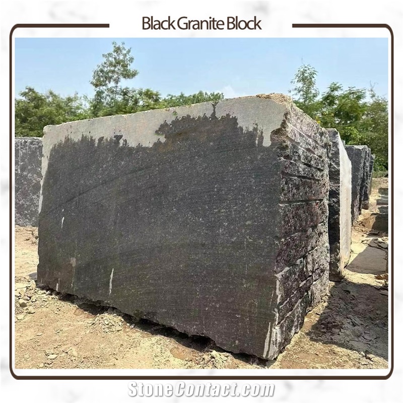 Iran Black Tiger Granite Blocks