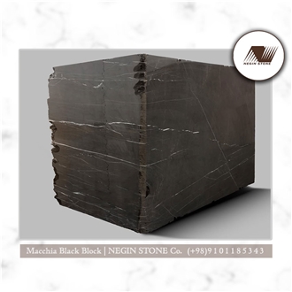 Macchia Mahyar Golden Black Marble Blocks