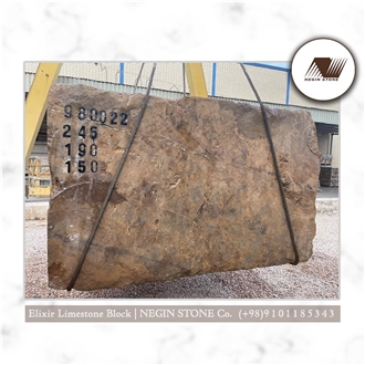 Negin Brown Elixir Limestone Blocks