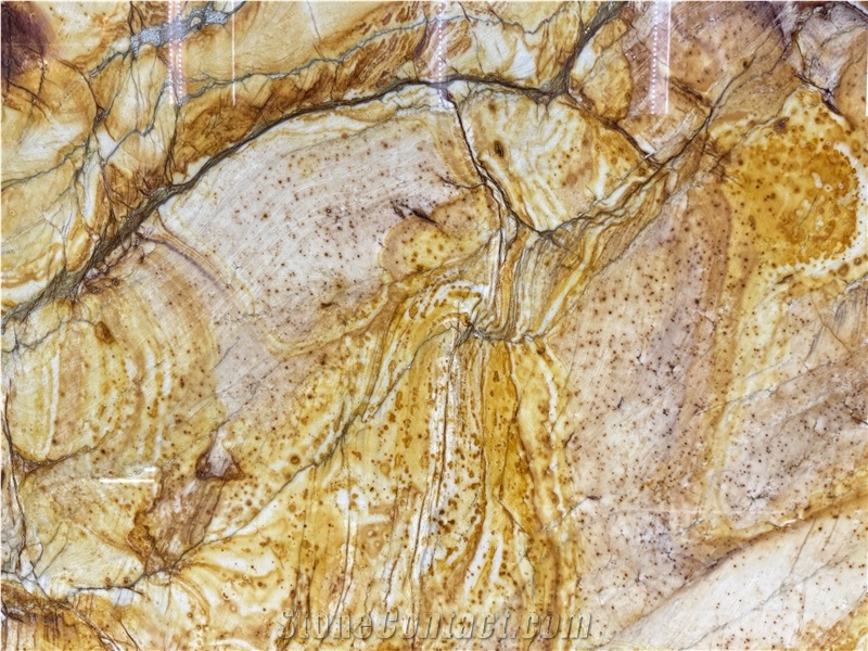 Apache Yellow Brazil Polished Quartzite  Slabs For Bathroom