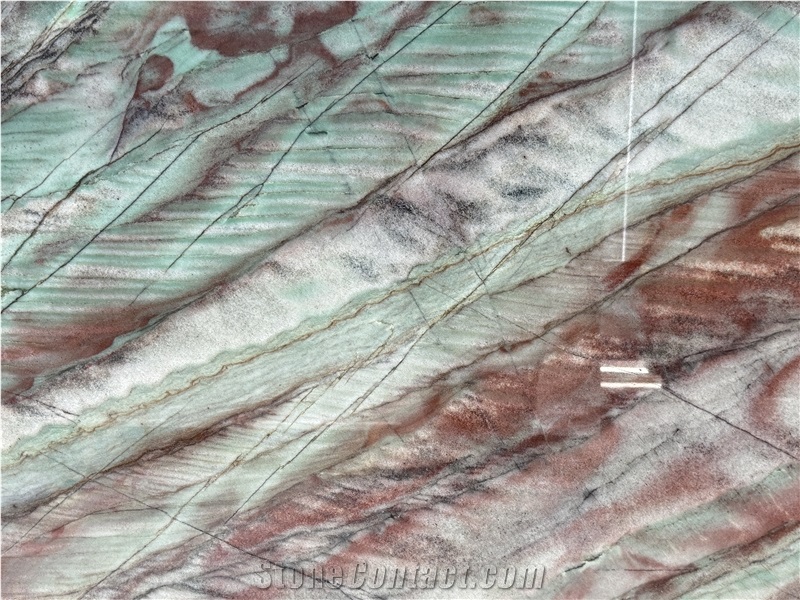 Botanic Green Quartzite Brazilian Polished Slabs For Home Decoration