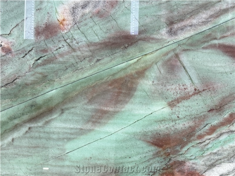 Botanic Green Quartzite Brazilian Polished Slabs For Home Decoration