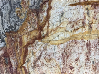 Damask Red Brazil Quartzite Slabs For  Bathroom Wall