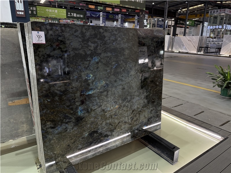 Labradorite River Blue Granite Brazilian Polished Slabs For