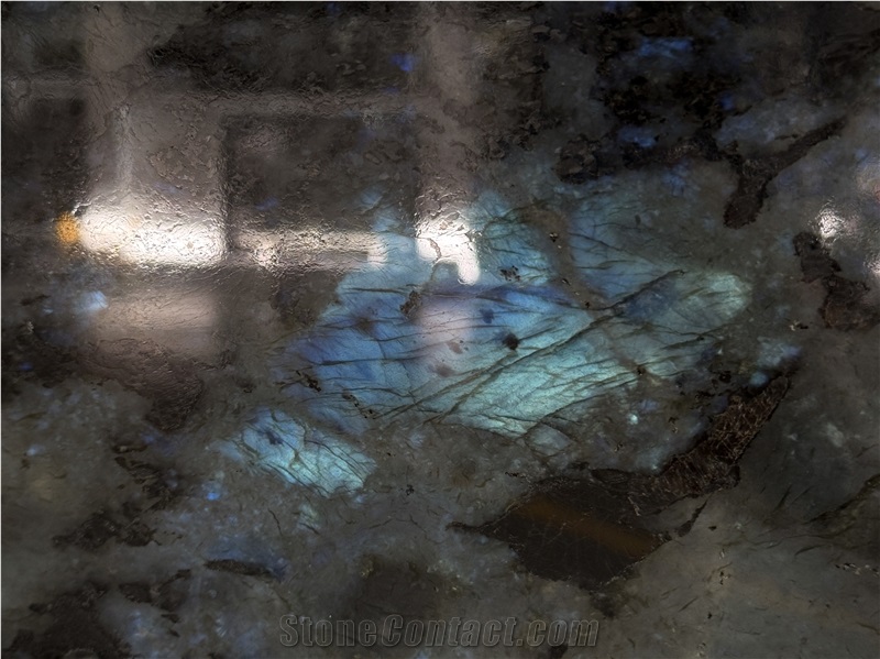 Labradorite River Blue Granite Brazilian Polished Slabs For
