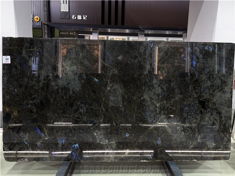 Lemurian Blue Granite Polished Slabs For Decoration