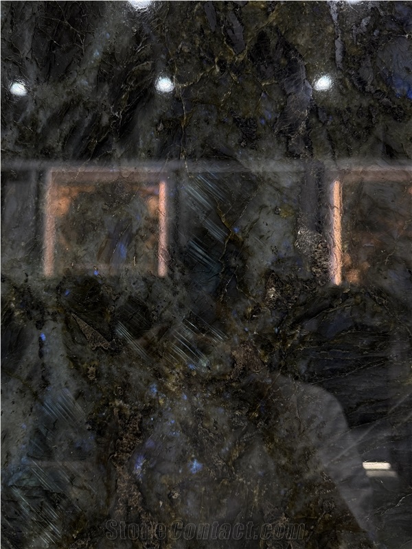 Lemurian Blue Granite Polished Slabs For Decoration