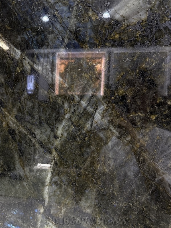 Lemurian Blue Granite Polished Slabs For Decoration