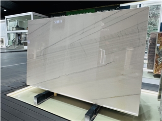 Spring Falls White Brazil Polished Quartzite Slabs