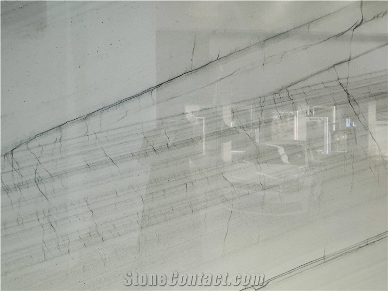 Spring Falls White Brazil Polished Quartzite Slabs