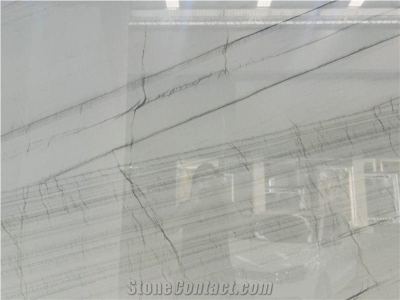 Spring Falls White Brazil Polished Quartzite Slabs