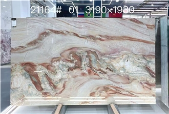Brazil Rainbow Impression Quartzite Slabs Luxury Wall Tile