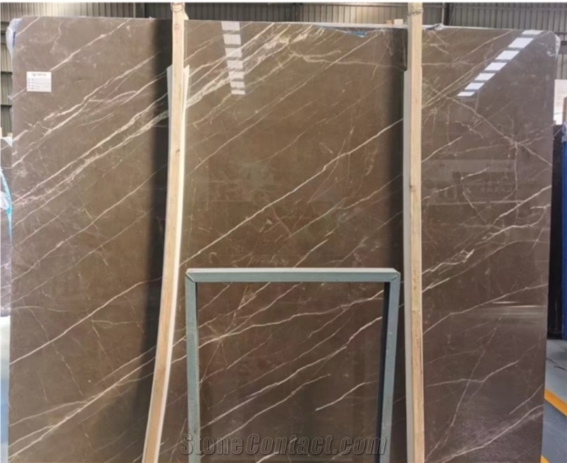 China Royal Brown Marble Slabs Cutting Tile For Floor
