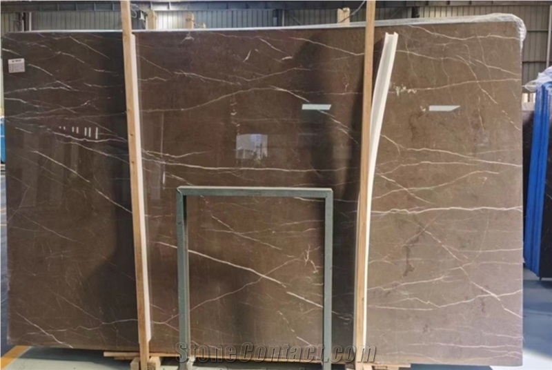 China Royal Brown Marble Slabs Cutting Tile For Floor