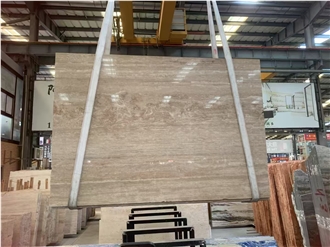 Classic Beige Travertine Vein Cut Slab