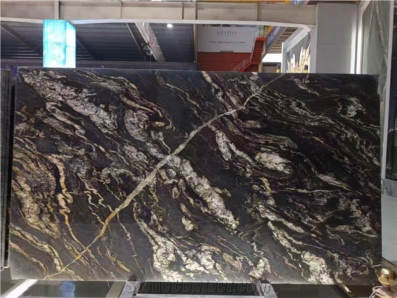 Cosmic Black Granite Slab For Cutting Floor Tiles
