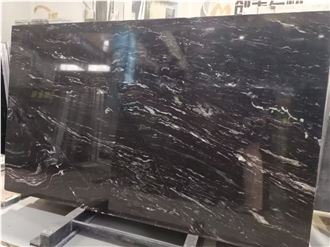 Cosmic Black Granite Slab For Cutting Floor Tiles