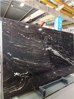 Cosmic Black Granite Slab For Cutting Floor Tiles