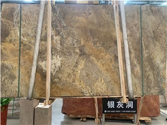 Cross Cut Natural Gold Travertine Slabs