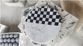 Customized Mixed White And Black Natural Stone Ashtray