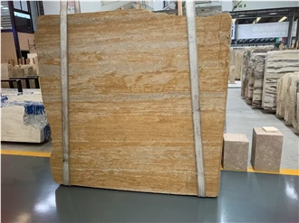Gold Travertine Vein Cut Slabs