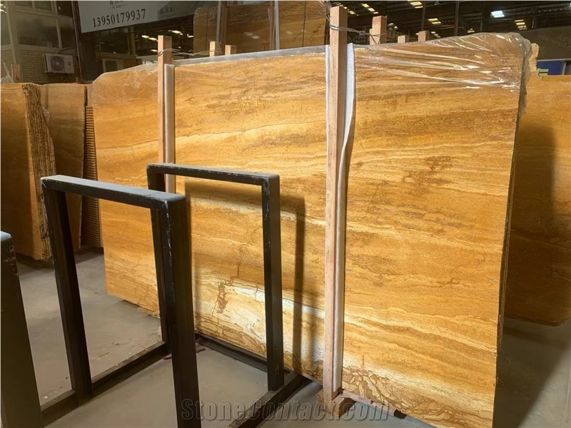 Gold Travertine Vein Cut Slabs