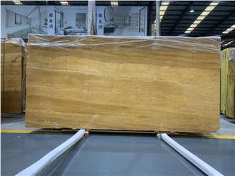 Gold Travertine Vein Cut Slabs