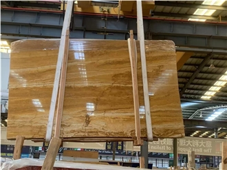 Gold Travertine Vein Cut Slabs