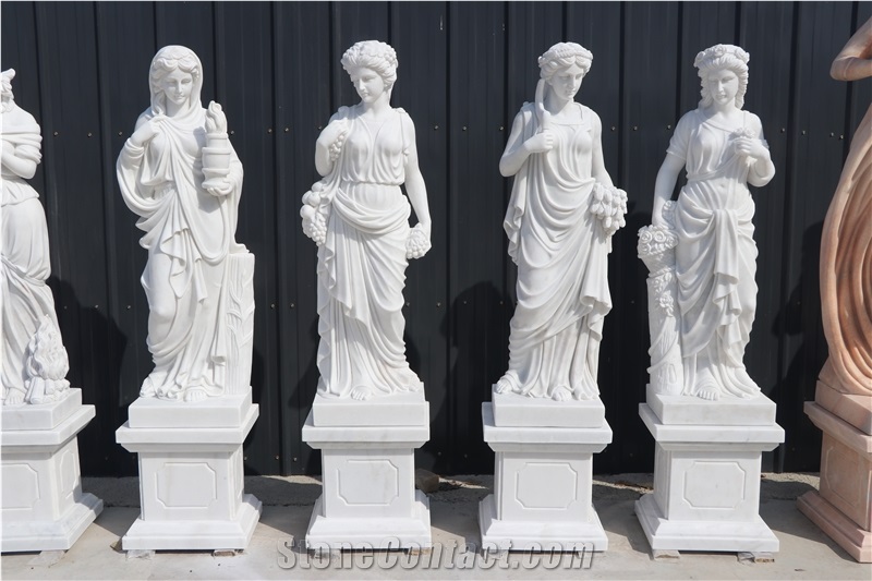 Greek Goddess Angel Religious White Marble Sculptures