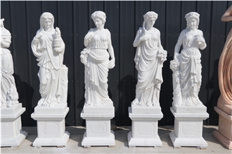 Greek Goddess Angel Religious White Marble Sculptures