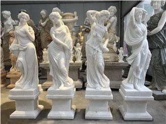 Greek Goddess Angel Religious White Marble Sculptures