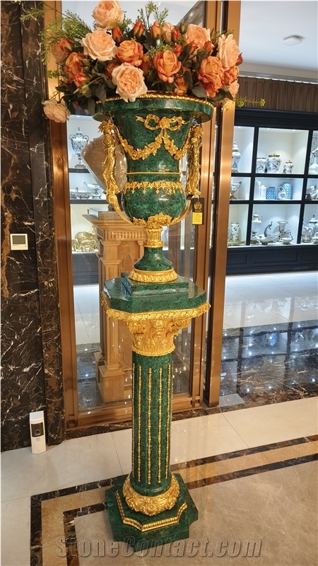 High End Decorative Green Malachite  Furniture