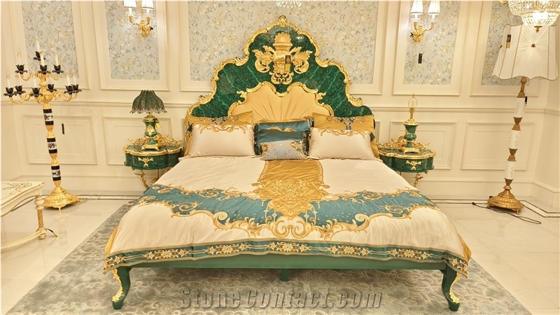 High End Decorative Green Malachite  Furniture