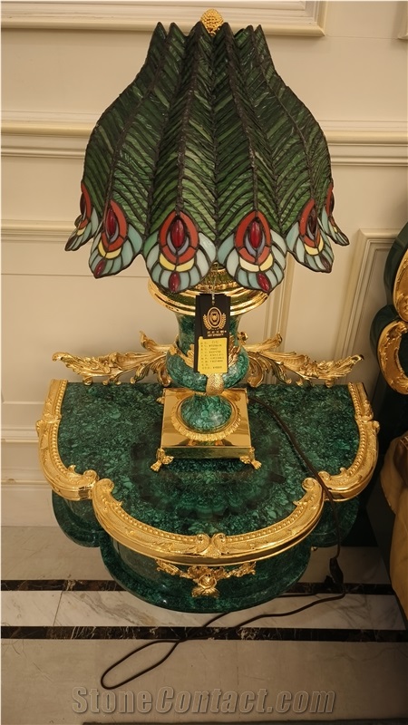High End Decorative Green Malachite  Furniture