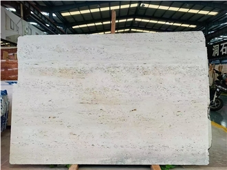Italian Super White Travertino Alabastrino Slabs