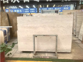 Italian Super White Travertino Alabastrino Slabs
