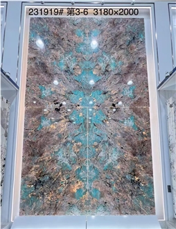 Mongolia Labdar Amazonite Granite Slabs Luxury Wall Decor