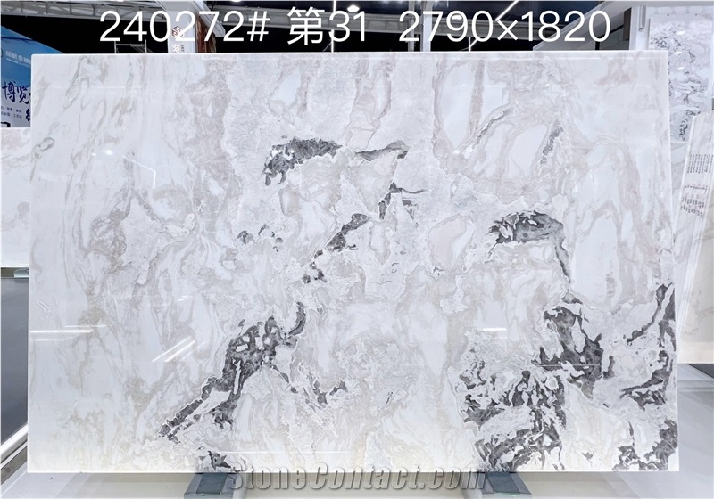 Namibia Oyster White Marble Slab Customized Size Wall Tiles